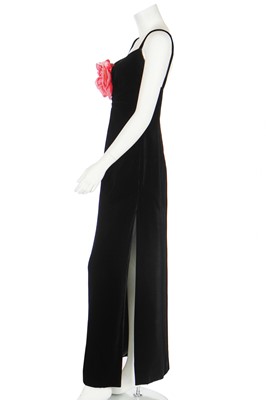 Lot 424 - A Valentino Garavani couture black silk-velvet evening gown, probably 1980s