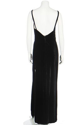 Lot 424 - A Valentino Garavani couture black silk-velvet evening gown, probably 1980s