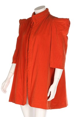 Lot 118 - A Jeanne Lanvin couture orange velvet jacket,...