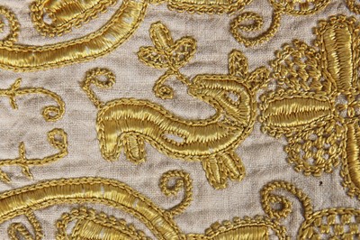 Lot 268 - A fine embroidered cover (Colcha), Spanish or Portuguese, late 16th-early 17th century