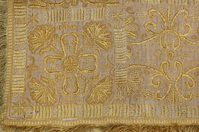 Lot 268 - A fine embroidered cover (Colcha), Spanish or Portuguese, late 16th-early 17th century