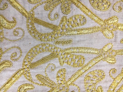 Lot 268 - A fine embroidered cover (Colcha), Spanish or Portuguese, late 16th-early 17th century