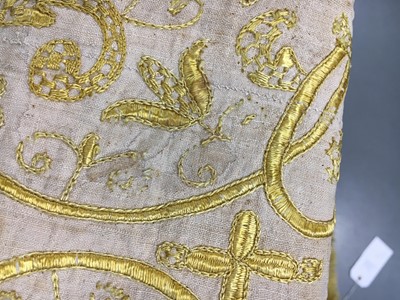 Lot 268 - A fine embroidered cover (Colcha), Spanish or Portuguese, late 16th-early 17th century