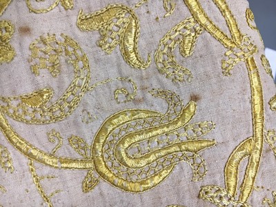 Lot 268 - A fine embroidered cover (Colcha), Spanish or Portuguese, late 16th-early 17th century