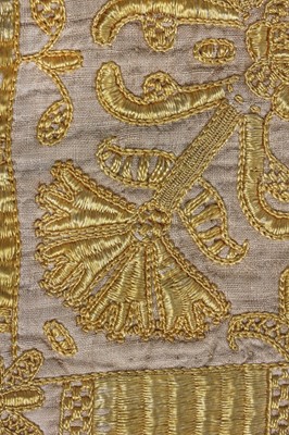Lot 268 - A fine embroidered cover (Colcha), Spanish or Portuguese, late 16th-early 17th century