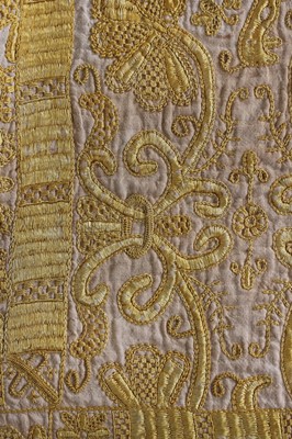 Lot 268 - A fine embroidered cover (Colcha), Spanish or Portuguese, late 16th-early 17th century