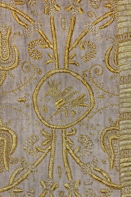 Lot 268 - A fine embroidered cover (Colcha), Spanish or Portuguese, late 16th-early 17th century