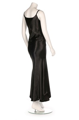 Lot 119 - A Jeanne Lanvin couture bias-cut black satin...