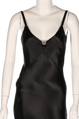 Lot 119 - A Jeanne Lanvin couture bias-cut black satin...