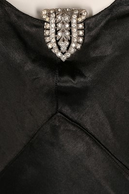 Lot 119 - A Jeanne Lanvin couture bias-cut black satin...