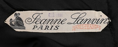 Lot 119 - A Jeanne Lanvin couture bias-cut black satin...