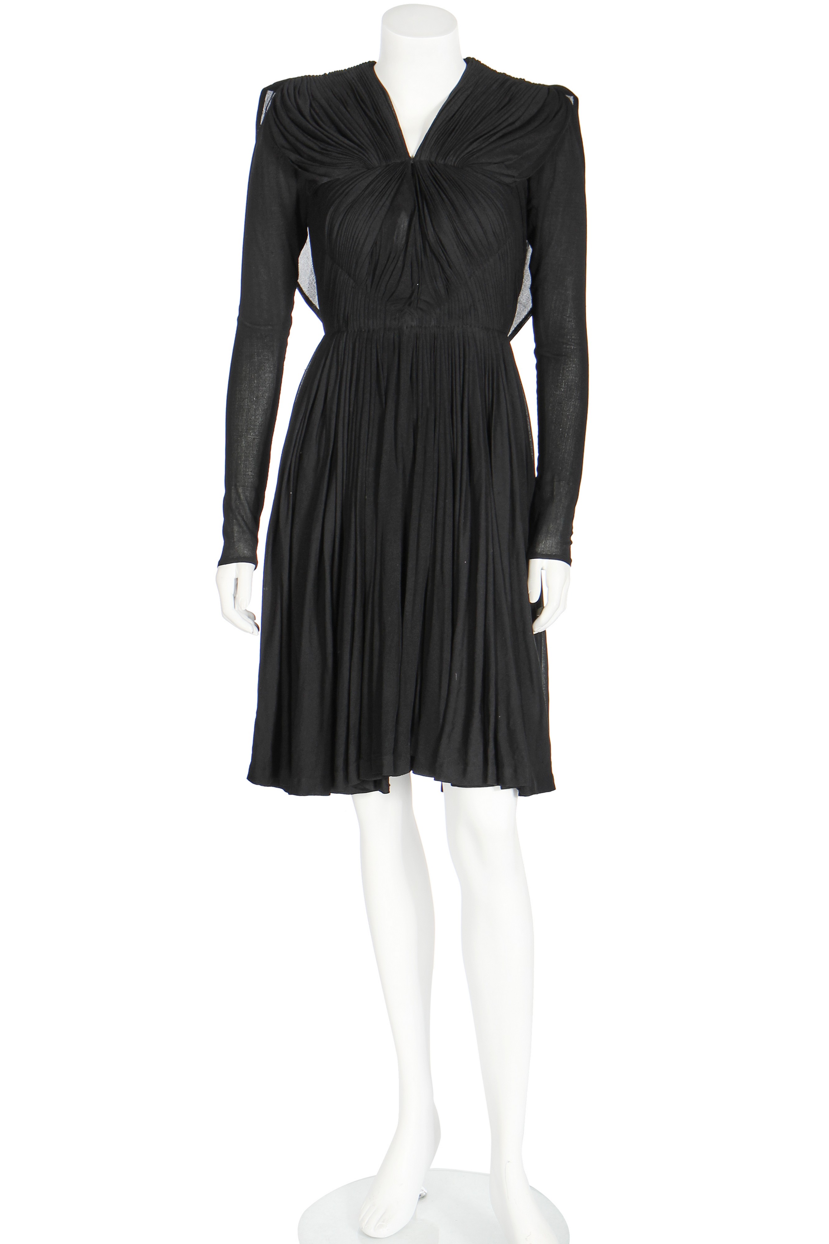 Lot 374 - A fine Madame Grès couture black silk jersey