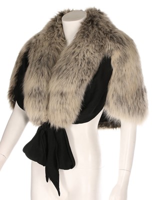Lot 120 - An Elsa Schiaparelli silver fox fur capelet,...