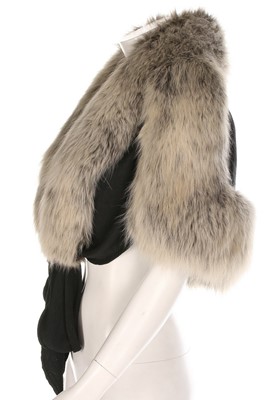 Lot 120 - An Elsa Schiaparelli silver fox fur capelet,...