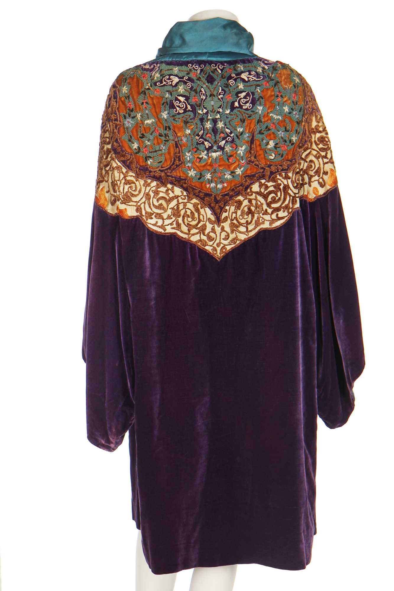 Lot 363 - A rare Paul Poiret couture embroidered Orientalist opera coat, circa 1925