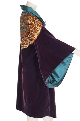 Lot 363 - A rare Paul Poiret couture embroidered Orientalist opera coat, circa 1925