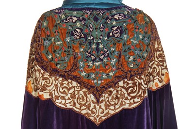 Lot 363 - A rare Paul Poiret couture embroidered Orientalist opera coat, circa 1925