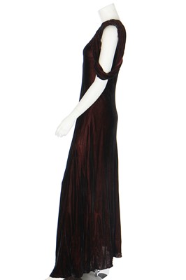 Lot 63 - Four velvet evening gowns with couture finishings, 1930s