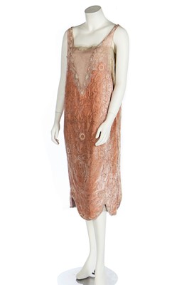 Lot 362 - A fine Callot Sœurs couture pink velvet cocktail dress, 'l'Etoile des Mages'', Autumn-Winter, 1925