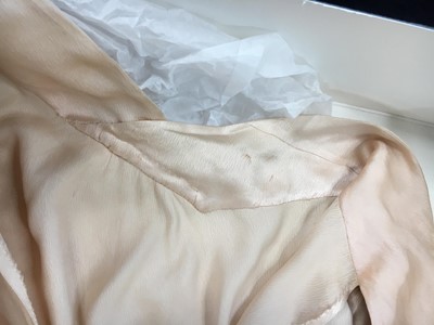 Lot 367 - A Jeanne Lanvin couture pale pink satin evening gown 'Barbarie', Autumn-Winter 1934-35