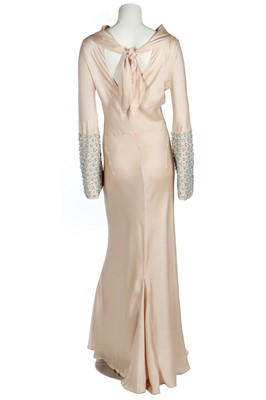 Lot 367 - A Jeanne Lanvin couture pale pink satin evening gown 'Barbarie', Autumn-Winter 1934-35