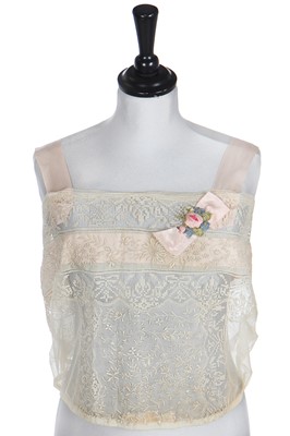 Lot 358 - A rare Boué Sœurs camisole-shaped corset cover, 1924