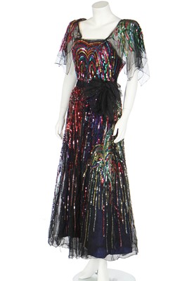 Lot 368 - A Nicole de Paris Inc 'Firework' dress, American, 1945