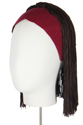 Lot 366 - A rare Jeanne Lanvin fringed felt skull cap, 1930s