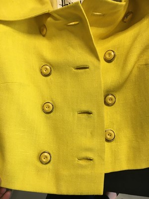 Lot 107 - A Diorling two-piece ensemble in shades of yellow, Spring-Summer 1973