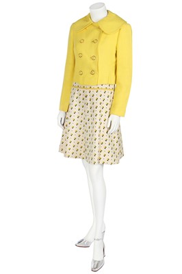 Lot 107 - A Diorling two-piece ensemble in shades of yellow, Spring-Summer 1973