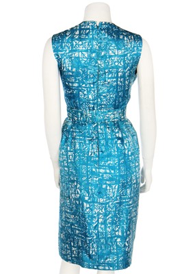 Lot 405 - A Pierre Balmain printed silk shift dress, circa 1960