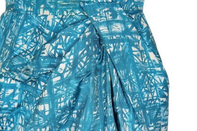 Lot 405 - A Pierre Balmain printed silk shift dress, circa 1960