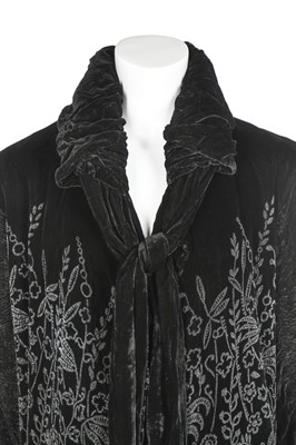 Lot 125 - A Liberty of London black velvet opera coat,...