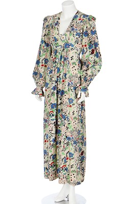 Lot 430 - An Ossie Clark for Radley/Celia Birtwell 'Pretty Woman' printed marocain smock dress, mid 1970s