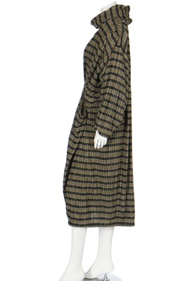 Lot 259 - An Issey Miyake striped pleated wool-blend smock, Spring-Summer 1984