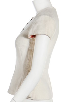 Lot 451 - A rare Alexander McQueen fitted ivory cashmere bodice, 'Highland Rape' collection, Autumn-Winter 1995-96