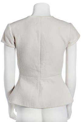 Lot 451 - A rare Alexander McQueen fitted ivory cashmere bodice, 'Highland Rape' collection, Autumn-Winter 1995-96