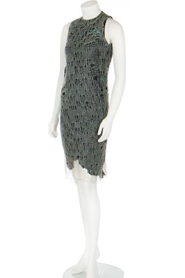 Lot 453 - A rare Alexander McQueen torn cobweb lace dress, 'Highland Rape' collection, Autumn-Winter 1995