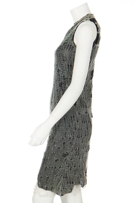 Lot 453 - A rare Alexander McQueen torn cobweb lace dress, 'Highland Rape' collection, Autumn-Winter 1995