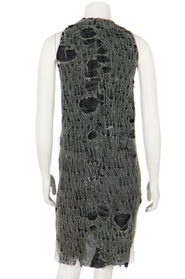 Lot 453 - A rare Alexander McQueen torn cobweb lace dress, 'Highland Rape' collection, Autumn-Winter 1995