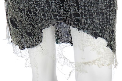 Lot 453 - A rare Alexander McQueen torn cobweb lace dress, 'Highland Rape' collection, Autumn-Winter 1995