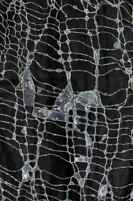 Lot 453 - A rare Alexander McQueen torn cobweb lace dress, 'Highland Rape' collection, Autumn-Winter 1995