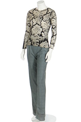 Lot 455 - A rare Alexander McQueen printed stockinette top, 'Highland Rape' collection, Autumn-Winter 1995-96