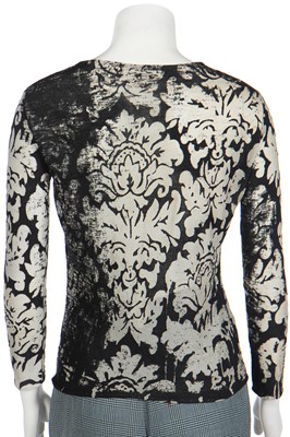 Lot 455 - A rare Alexander McQueen printed stockinette top, 'Highland Rape' collection, Autumn-Winter 1995-96