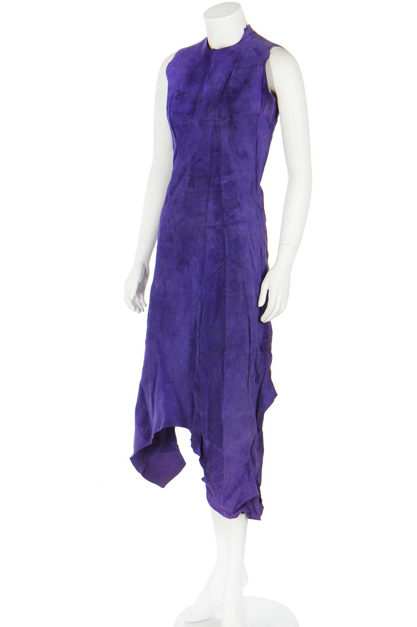 Trape Collection Lot 454 - A rare Alexander McQueen purple suede dress,