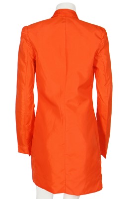 Lot 461 - A rare Alexander McQueen bright orange nylon coat, 'The Hunger' collection, Spring-Summer 1996