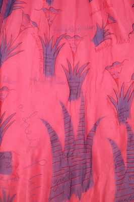 Lot 140 - A Zandra Rhodes 'Field of Lilies' printed chiffon dress, 'Butterfly' no.15, 1974