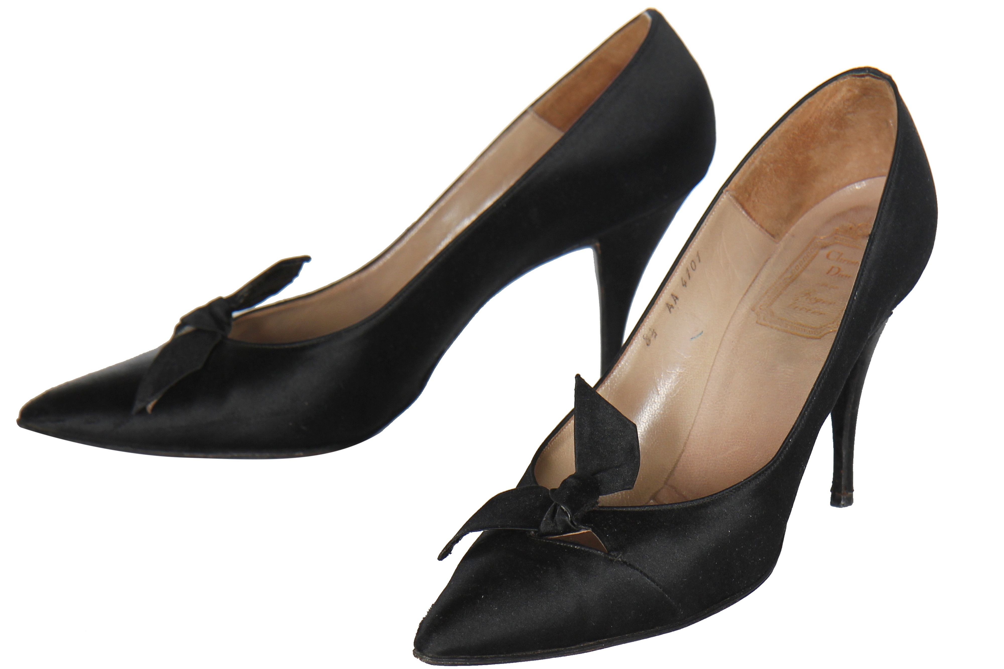 Lot 399 - Roger Vivier for Christian Dior black satin