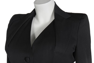 Lot 440 - A John Galliano black wool suit, 'Dolores' collection, Autumn-Winter 1995-96