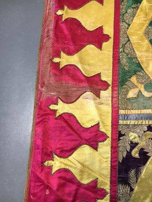 Lot 315 - A brocaded silk tent hanging (Haiti), Moroccan, North African, late 19th century